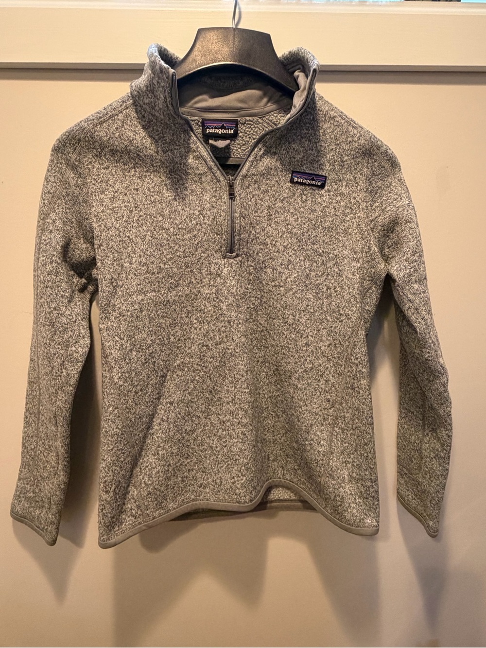 Patagonia Heather Gray Fleece Quarter-Zip